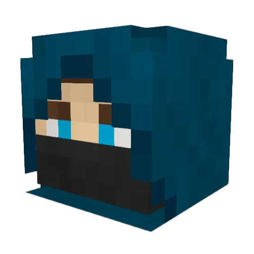 iDynamo Minecraft avatar head, 3D render