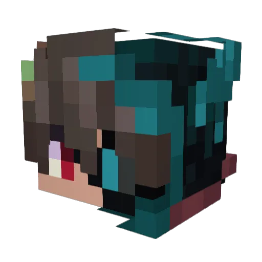 iE4X Minecraft avatar head, 3D render