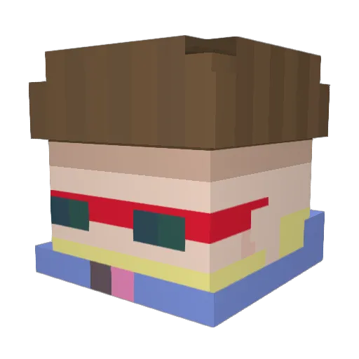 iEKL Minecraft avatar head, 3D render