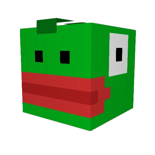 iEN7321 Minecraft avatar head, 3D render