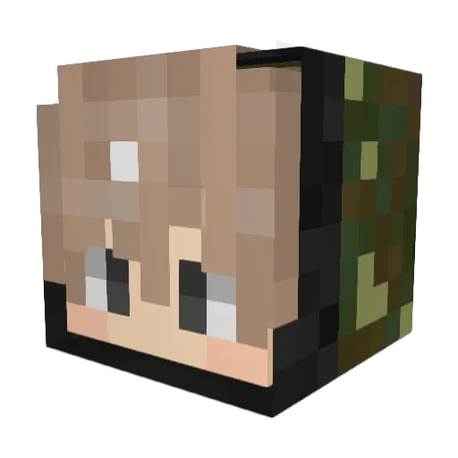 iEatPlayersV2 Minecraft avatar head, 3D render