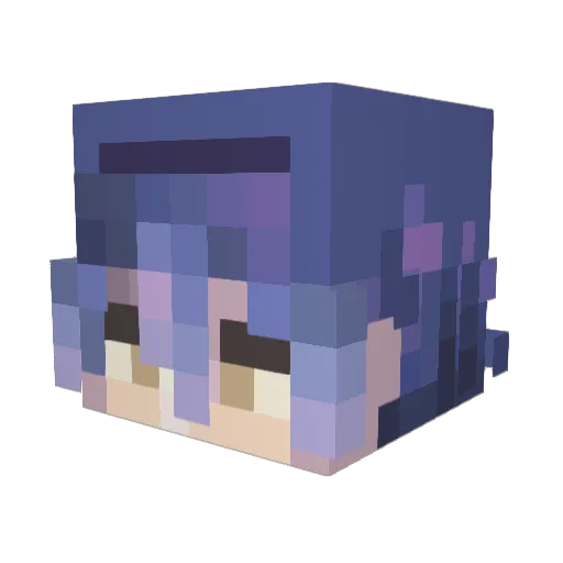 iEdemon Minecraft avatar head, 3D render