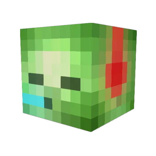 iEdgarXI Minecraft avatar head, 3D render
