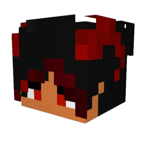 iEdyx Minecraft avatar head, 3D render