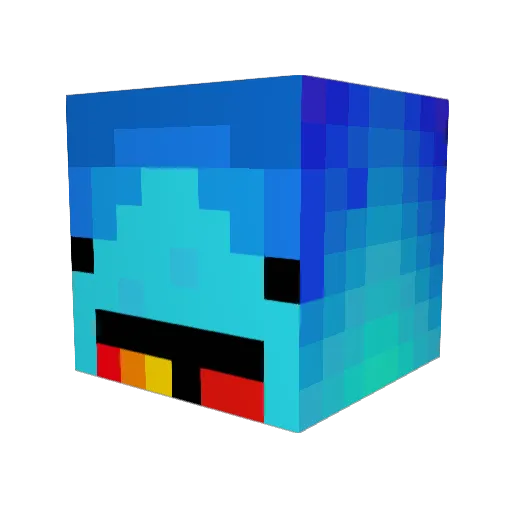 iElapse Minecraft avatar head, 3D render
