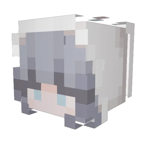 iElizabeth Minecraft avatar head, 3D render