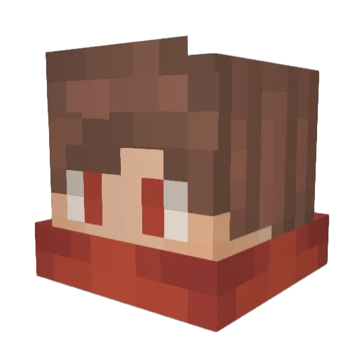iEyRax Minecraft avatar head, 3D render