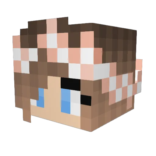 iF4haDx Minecraft avatar head, 3D render