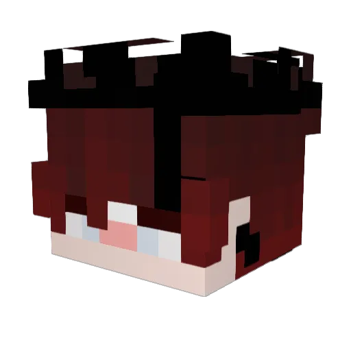 iFaacu Minecraft avatar head, 3D render