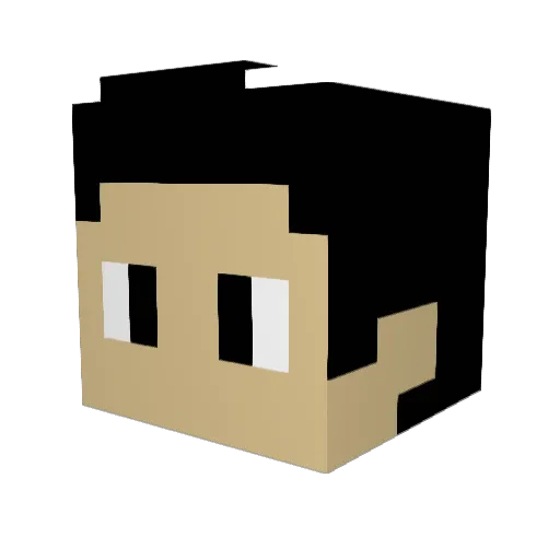 iFaamas Minecraft avatar head, 3D render