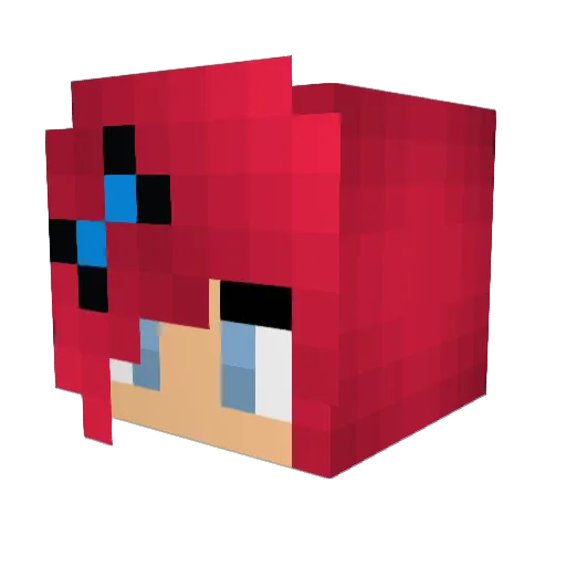 iFaults Minecraft avatar head, 3D render