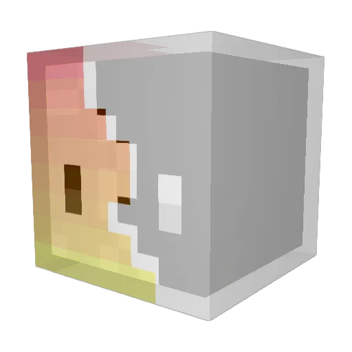 iFeco Minecraft avatar head, 3D render