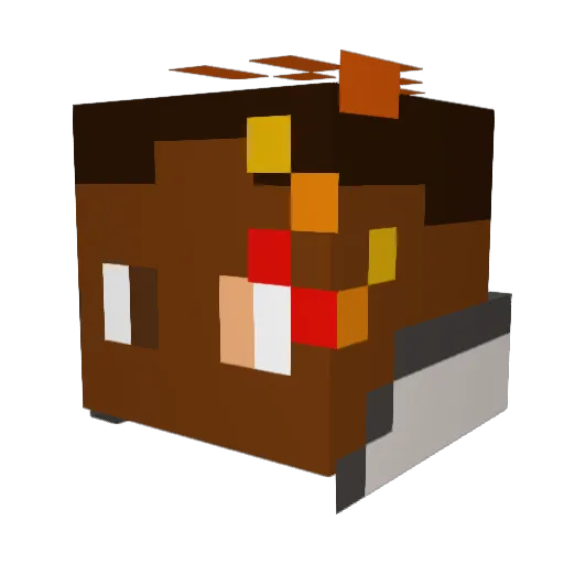 iFenix4 Minecraft avatar head, 3D render