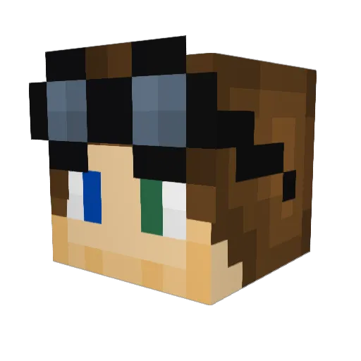 iFernandu Minecraft avatar head, 3D render
