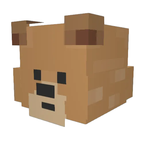 iFishing Minecraft avatar head, 3D render