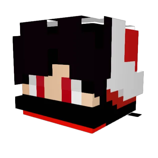 iFlames7w7 Minecraft avatar head, 3D render