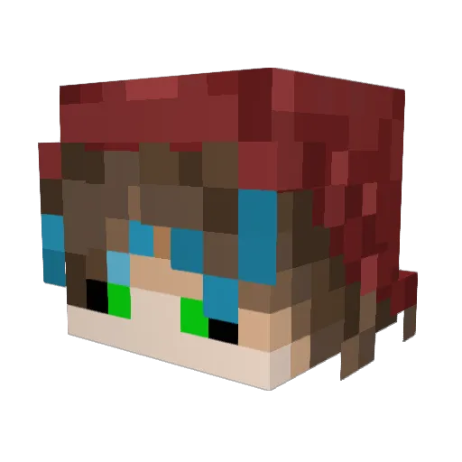 iFlamin Minecraft avatar head, 3D render