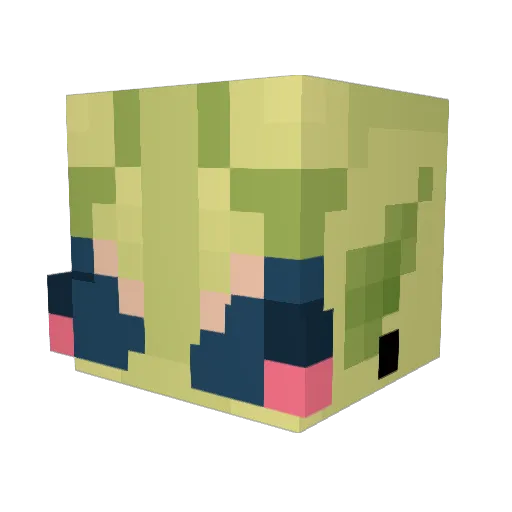 iFloatin Minecraft avatar head, 3D render
