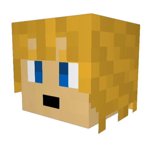 iFox2187 Minecraft avatar head, 3D render