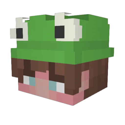 iFr0q Minecraft avatar head, 3D render