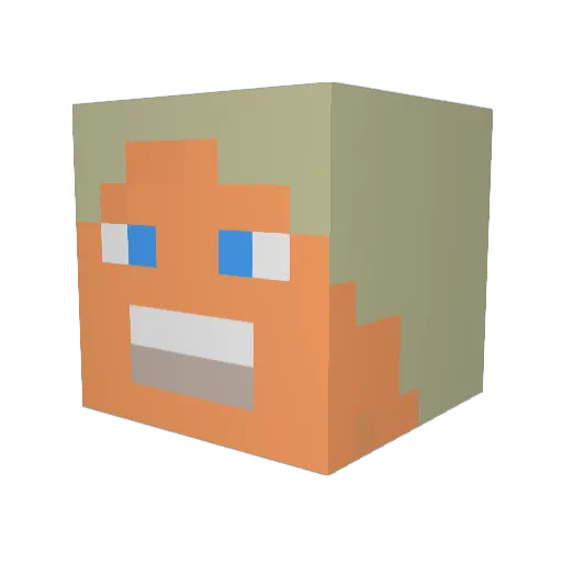 iFrisy Minecraft avatar head, 3D render