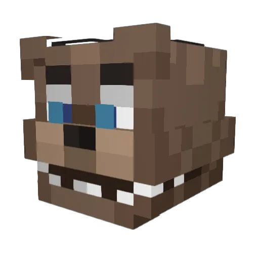 iFrodoFezbear Minecraft avatar head, 3D render
