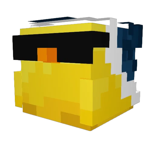 iFrooz Minecraft avatar head, 3D render