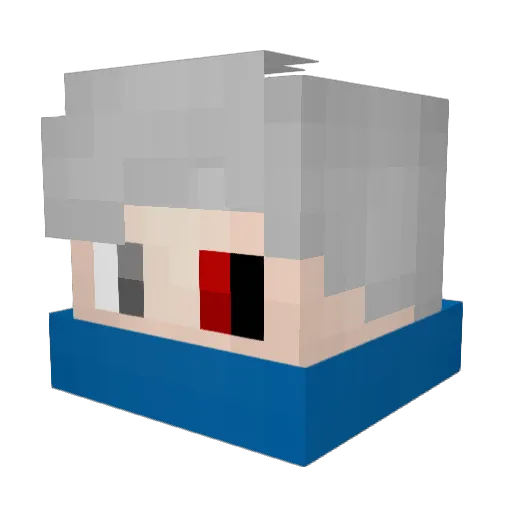 iFrozenPunch Minecraft avatar head, 3D render