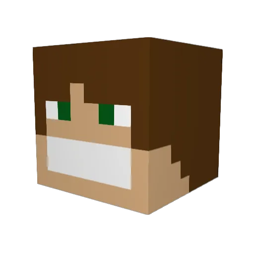 iFruTek Minecraft avatar head, 3D render