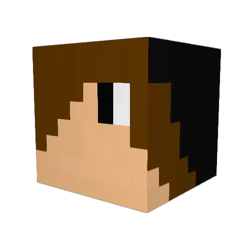 iFuNKT Minecraft avatar head, 3D render