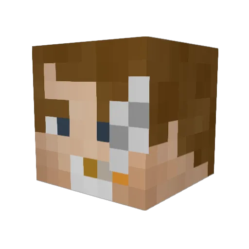 iFzGhost Minecraft avatar head, 3D render