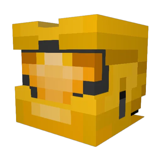 iGOLDENGOD Minecraft avatar head, 3D render