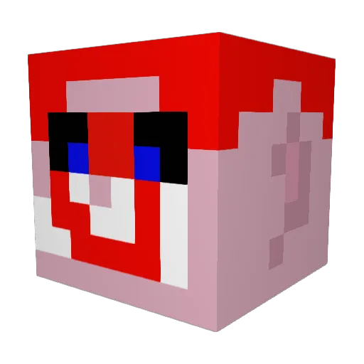 iGift_ Minecraft avatar head, 3D render
