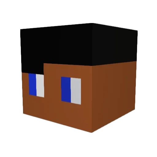 iGifted Minecraft avatar head, 3D render
