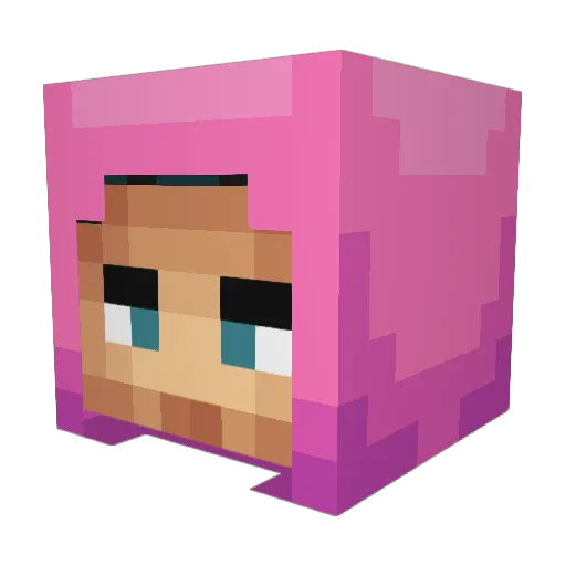 iGoldenAppleM8 Minecraft avatar head, 3D render