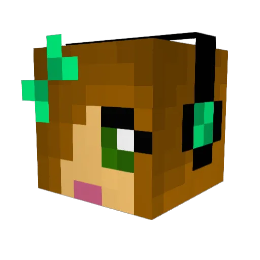 iGracie Minecraft avatar head, 3D render