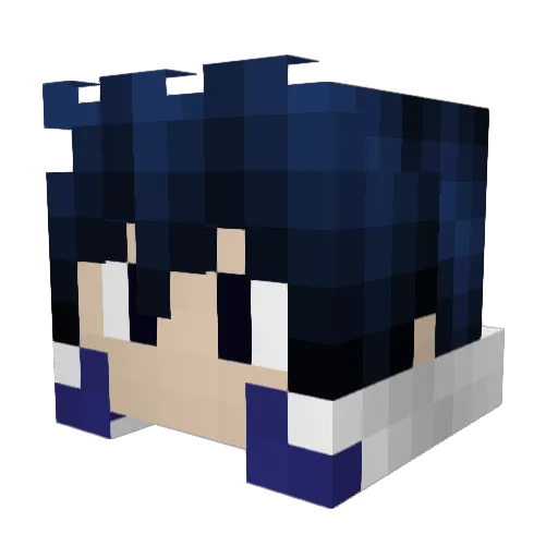 iGraydevil Minecraft avatar head, 3D render