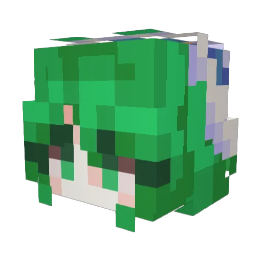 iGreenBrothres_ Minecraft avatar head, 3D render