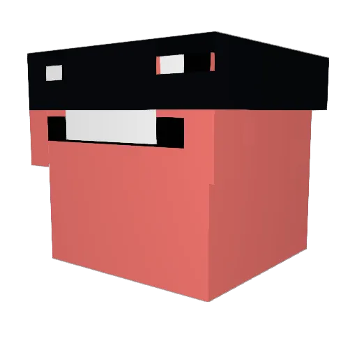 iGutti Minecraft avatar head, 3D render