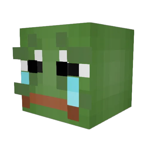 iHELIXi Minecraft avatar head, 3D render