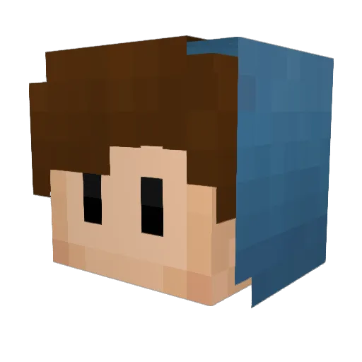 iHNOD_ Minecraft avatar head, 3D render