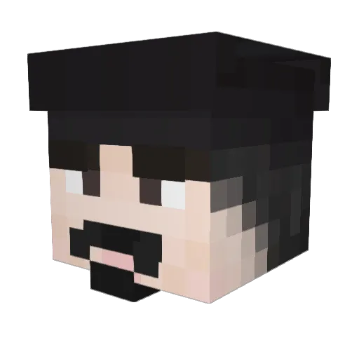 iHUAJI Minecraft avatar head, 3D render