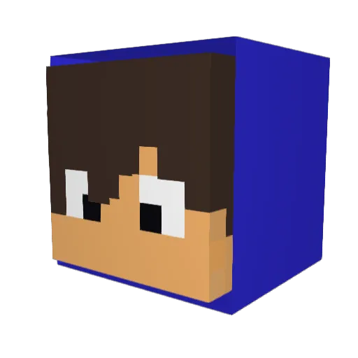 iHaashi1 Minecraft avatar head, 3D render