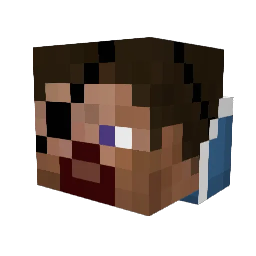 iHaiderX4 Minecraft avatar head, 3D render