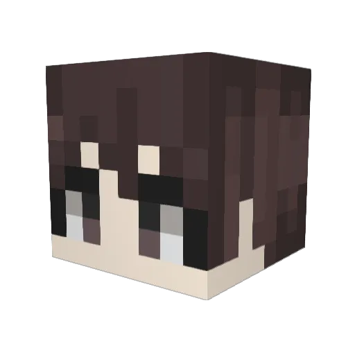 iHakqnn Minecraft avatar head, 3D render