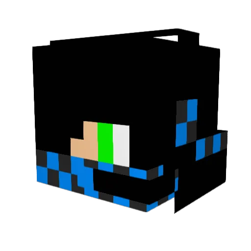 iHamez Minecraft avatar head, 3D render