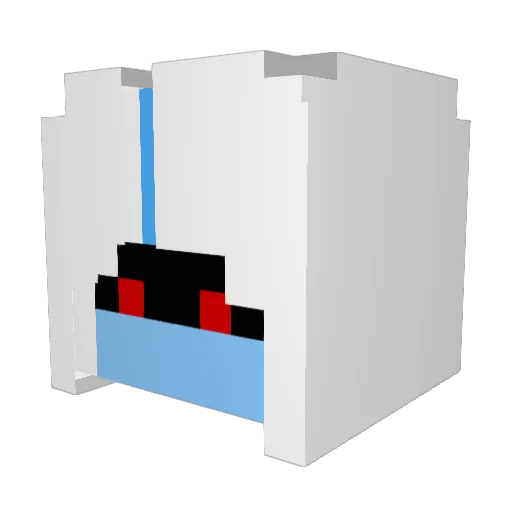 iHare_TV Minecraft avatar head, 3D render
