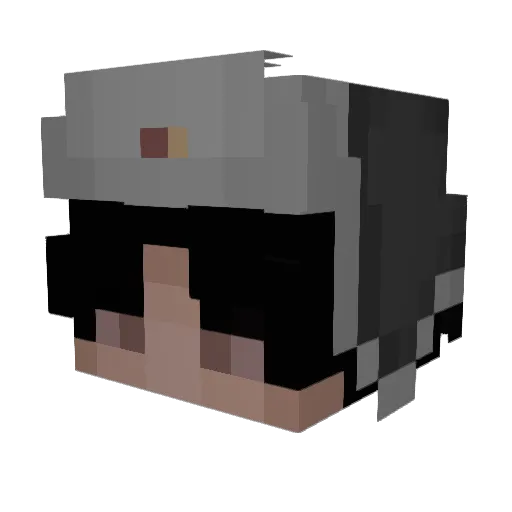iHatic Minecraft avatar head, 3D render