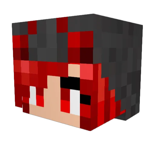 iHeartCocaCola Minecraft avatar head, 3D render