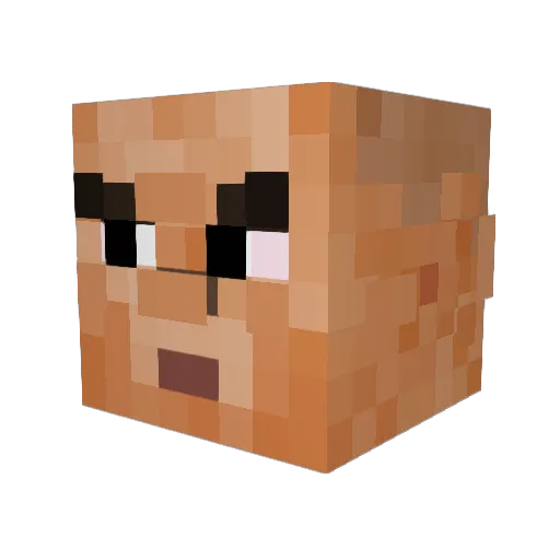 iHeartKev Minecraft avatar head, 3D render
